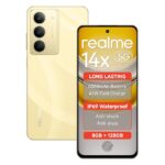 realme 14X 5G Smartphone Dimensity 6300 6nm Chip 8GB RAM 128GB ROM 6.67 Inch HD+ IP69 Waterproof 6000mAh Battery 45W Fast Charge Support Fingerprint GPS WiFi Bluetooth Gold